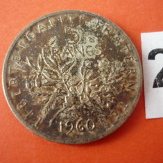 5 FRANCI 1960 ARGINT *****