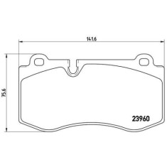 Placute frana Mercedes Cls (C219) 10.04-02.11, Clasa E (W211) 03.02-03.09, Clasa E T-Model (S211) 02.03-07.09, Clasa S (W221) 09.05-12.13, Clasa S Co