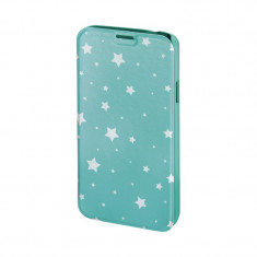 Husa Booklet Lumi Stars Samsung Galaxy S5, Verde/Alb