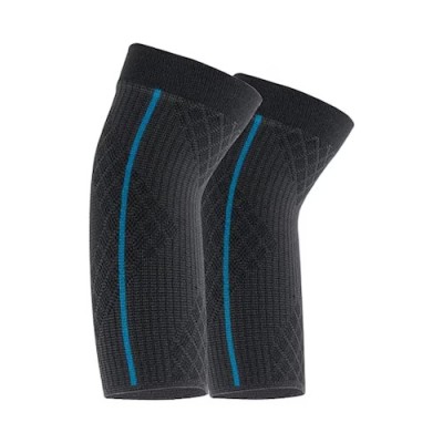 Set 2 maneci de compresie pentru cot Glsety, XL, textil, negru, albastru foto