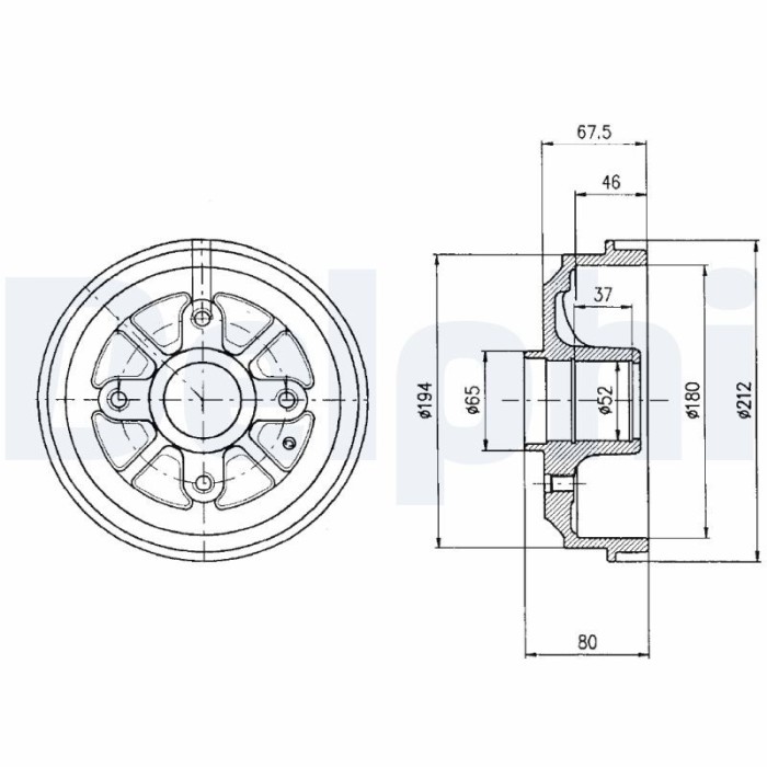 DELPHI BF324 Tambur frana