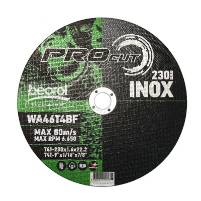 Disc debitat inox, 230x1.6 mm, Beorol foto