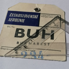 BILET / CESKOSLOVENSKE AEROLINE BUH BUCHAREST
