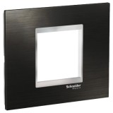 Rama Ornament 2M inox Schneider Eazy Styl negru crom LMR7732038