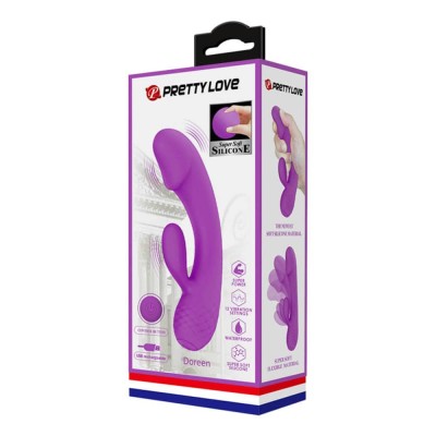 Pretty Love Ron - Vibrator iepuraș, mov, 17.5 cm foto