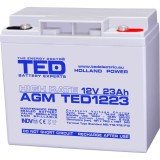 Acumulator AGM VRLA TED Electric 12V 23Ah, plumb acid