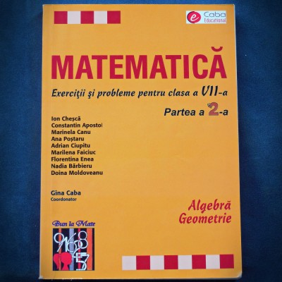 MATEMATICA - EXERCITII SI PROBLEME - CLASA A VII-A - ION CHESCA foto