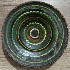 Farfurie ceramica Oboga, mester Marin Trusca