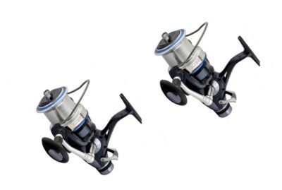 Set 2 mulinete, Diamant Alb, XZ9000, tambur long cast, baitrunner si 10 rulmenti foto