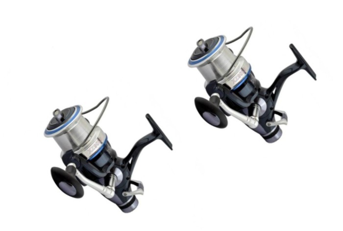 Set 2 mulinete, Diamant Alb, XZ9000, tambur long cast, baitrunner si 10 rulmenti