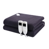 Patura cu incalzire electrica Zilan Soft Polar Fleece ZLN-4120, 2 x 60 W, 160 x 140 cm, Temporizator 1-10 ore, Bleumarin