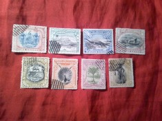 Serie mica North Borneo Britanic 1897 , Motive locale , 8 valori stampilate (din 9val.)