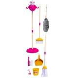 Set curatenie, din plastic, roz