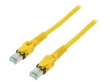 Patch cord S/FTP Cat6a Cu PUR Galben 1m