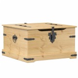 Cumpara ieftin Cutie de depozitare &bdquo;Corona&rdquo;, 78x78x45 cm, lemn masiv de pin