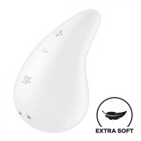 Vibrator Dew Drop, 12 Moduri Vibratii, Silicon, USB, Alb, Satisfyer