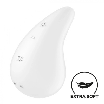 Vibrator Dew Drop, 12 Moduri Vibratii, Silicon, USB, Alb foto