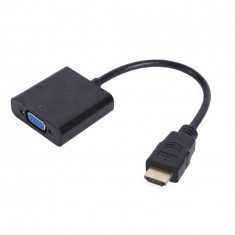 HDMI Tata la VGA Mama Adaptor Convertor-Culoare Negru