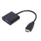 HDMI Tata la VGA Mama Adaptor Convertor-Culoare Negru