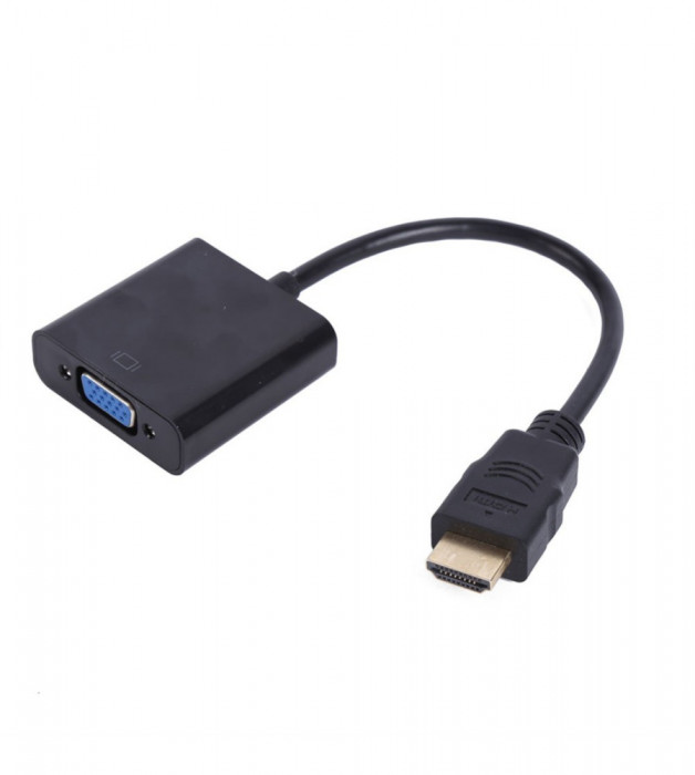 HDMI Tata la VGA Mama Adaptor Convertor-Culoare Negru