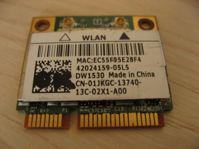 Placa wireless laptop Dell Latitude E5420, BCM943228HM4L, DW1530, 01JKGC foto