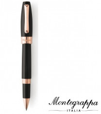 Fortuna Black Rose Gold Rollerball Montegrappa foto