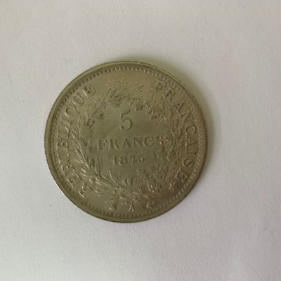 (2) Moneda - 5 FRANCI - 1875 - Franța - REPLICA - KM 820.1 foto