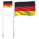 Cumpara ieftin Steag Germania si stalp din aluminiu, 5,5 m