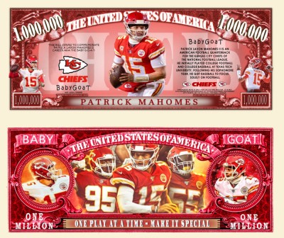 SUA = FANT. NOTE TJ6 = PATRICK MAHOMES , JUCATOR DE FOTBAL AMERICAN - 2020 - UNC foto