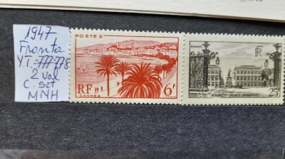 1947-Franta- YT=777-778 c.set MNH foto