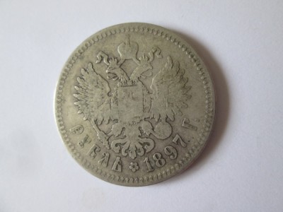 Rusia 1 Rubla 1897 argint 900,diam.=34 mm,greutate=19,50 gr foto