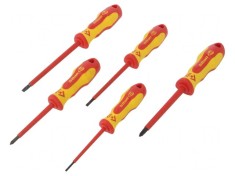 Kit Șurubelnițe Izolate 5 Bucăți Phillips și Plată 1kVAC