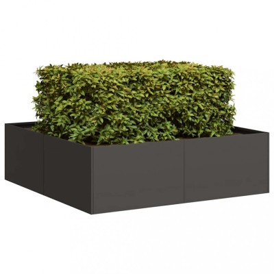 vidaXL Jardinieră Negru 100x100x30 cm Oțel foto