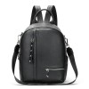 Rucsac Dama Piele Naturala Neagra BUSY Ldy&amp;Gtm Eclisse: Elegant, Compartimentat, Antifurt, Tableta 9 inch, 31x25x11 cm