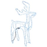 Cumpara ieftin Figurina ren de Craciun, alb rece, 76x42x87 cm