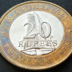 Moneda exotica - bimetalica 20 RUPII / Rupees - MAURITIUS, anul 2007 *cod 1954 B