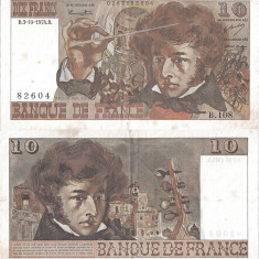 1974 (3 X), 10 francs (P-150a.6) - Franța