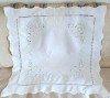 Fata de masa Vintage din bumbac cu broderie florala