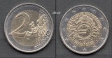 AUSTRIA 2 euro 2012, 10 ani EURO