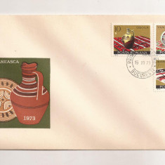 P5 Plic FDC-Prima zi a emisiunii- Ceramica Romaneasca, necirculat 1973