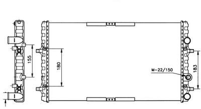 Radiator racire motor Seat Cordoba (6k2), Ibiza 3 (6k1); Vw Caddy 2 (9k9a)