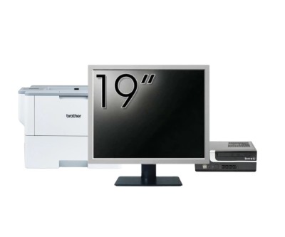 Pachet Calculator Second Hand Terra Mini PC, Intel Core i3-7100 3.90GHz, 8GB DDR4, 256GB SSD + Monitor 19&amp;amp;quot; + Imprimanta Brother HL-L6300DW NewTec foto