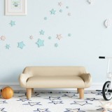 vidaXL Canapea pentru copii, crem, 70x40x24 cm, material textil
