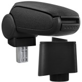 [pro.tec] Marca specifica pentru cotiera auto Volkswagen Polo V (6R) - cotiera auto - cu compartiment pentru depozitare - tesatura - negru HausGarden