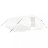 Cumpara ieftin Sera cu cadru din otel, alb, 40 m&sup2;, 8x5x2,3 m