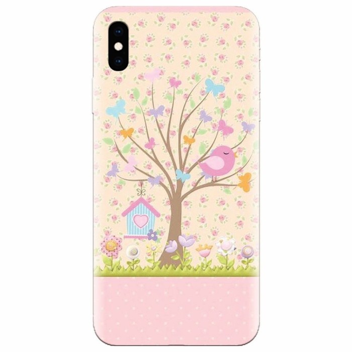 Husa silicon pentru Apple Iphone XS Max, Cute Birdhouse