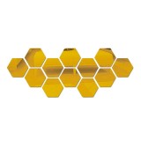 Set Oglinzi Design Hexagon - Oglinzi Decorative Acrilice Gold - MyStyle Luxury Home 12 bucati/set