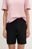 Rossignol pantaloni scurți outdoor LYCIAN culoarea negru, uni, high waist, RLNWP17