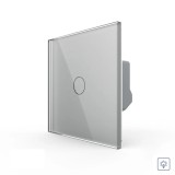 Cumpara ieftin Intrerupator simplu cu variator touch Livolo din sticla gri, seria noua