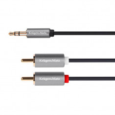 Cablu JACK 3.5 mm - 2x RCA 10m Basic KRUGER&MATZ